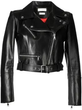 Alexander McQueen укороченная куртка, черный