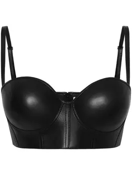 Alexander McQueen укороченный топ-корсет, черный