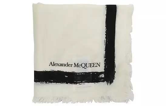 Alexander McQueen Вязаный шарф унисекс белые