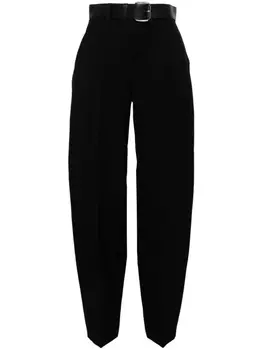 Alexander Wang брюки строгого кроя с завышенной талией и поясом, черный