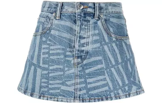 Alexander Wang Джинсовые короткая юбка женская синего цвета