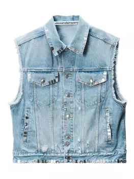 Alexander Wang джинсовый жилет, черный