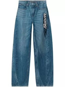 Alexander Wang джинсы с логотипом-нашивкой ballloon, синий
