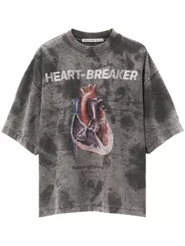 Alexander Wang футболка Heartbreaker с графичным принтом, серый