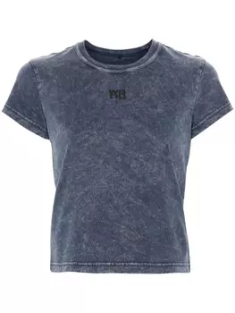 Alexander Wang футболка из хлопка с логотипом, синий