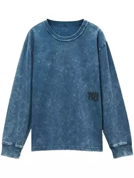 Alexander Wang футболка Puff с логотипом, синий