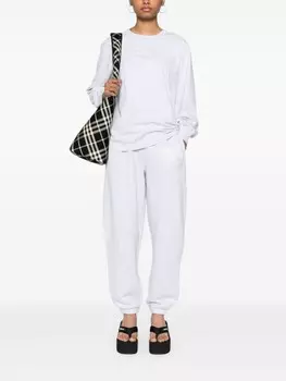 Alexander Wang футболка с длинными рукавами и логотипом, серый