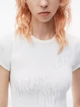 Alexander Wang футболка с логотипом, белый