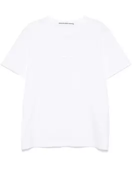 Alexander Wang футболка с тисненым логотипом, белый