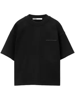 Alexander Wang футболка с тисненым логотипом, черный