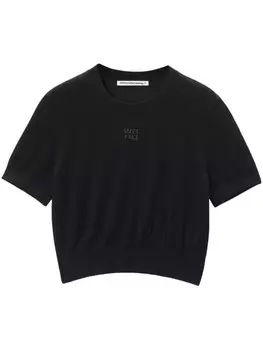Alexander Wang футболка с тисненым логотипом, черный
