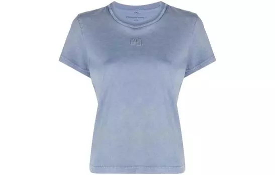 Alexander Wang Футболка T By Essential Jersey Shrunk, серая, Motor Grey