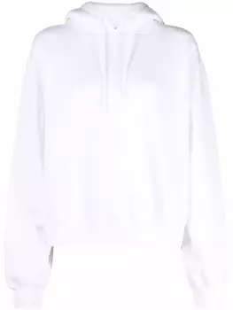 Alexander Wang худи с кулиской и логотипом, белый
