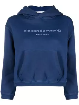 Alexander Wang худи с логотипом, синий