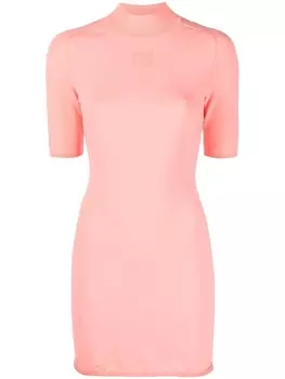 Alexander Wang короткое платье с высоким воротником, розовый