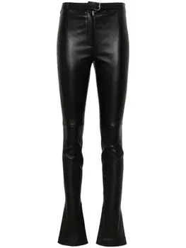 Alexander Wang кожаные легинсы с поясом, черный