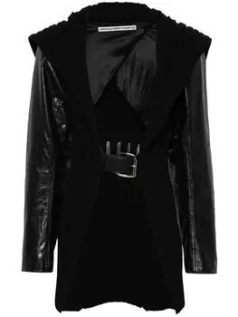 Alexander Wang куртка с поясом и тисненым логотипом, черный