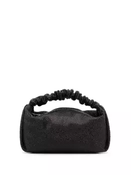 Alexander Wang мини-сумка Scrunchie с кристаллами, черный