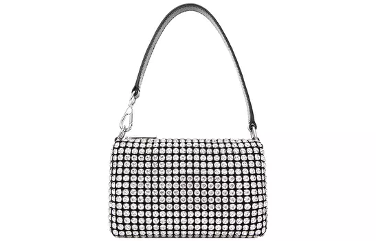 Alexander Wang Миниатюрная женская сумка-клатч со стразами на одно плечо, подмышечная сумка, белый циркон
