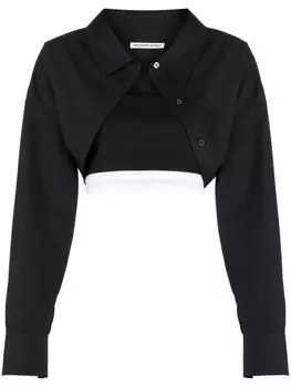 Alexander Wang многослойная укороченная рубашка, черный