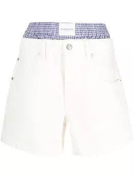 Alexander Wang многослойные джинсовые шорты, белый