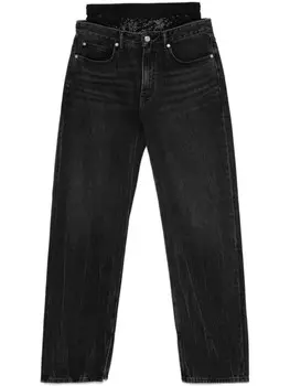Alexander Wang многослойные джинсы, серый