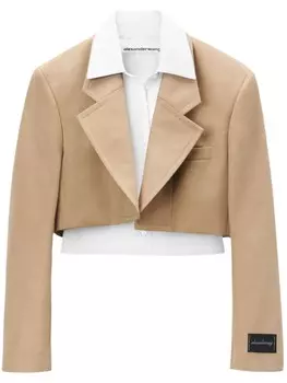 Alexander Wang многослойный однобортный пиджак Pre-styled, нейтральный цвет
