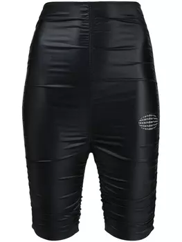 Alexander Wang облегающие шорты со сборками, черный