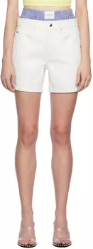 Alexander Wang Off-White многослойные джинсовые шорты