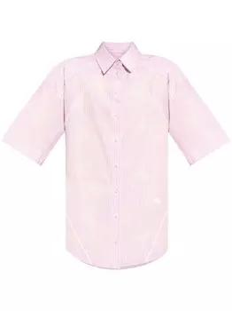 Alexander Wang платье-футболка с вышитым логотипом, розовый