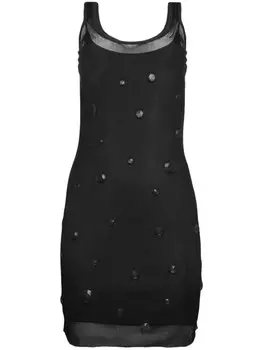 Alexander Wang платье мини с кристаллами, черный