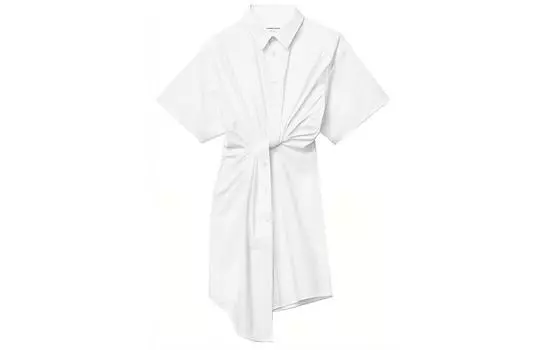 Alexander Wang Платье с короткими рукавами женское белое