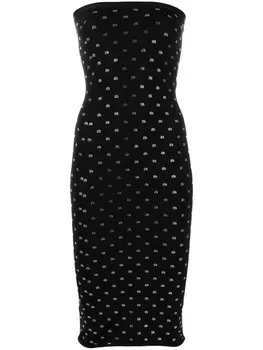 Alexander Wang платье с кристаллами, черный