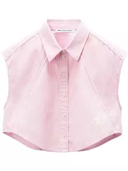 Alexander Wang полосатая рубашка без рукавов, розовый