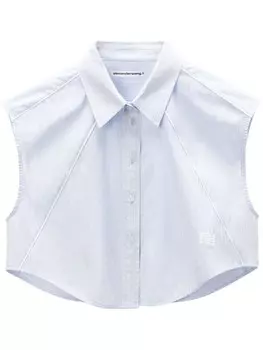 Alexander Wang полосатая рубашка без рукавов, синий