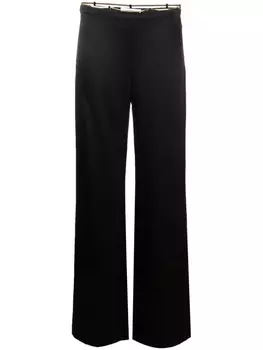 Alexander Wang расклешенные брюки Nameplate Chain, черный