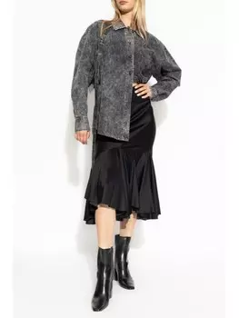 Alexander Wang рубашка с кислотной стиркой, серый