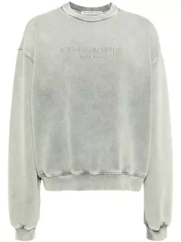 Alexander Wang рубашка с тисненым логотипом, зеленый