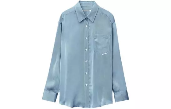 Alexander Wang Рубашка унисекс синяя