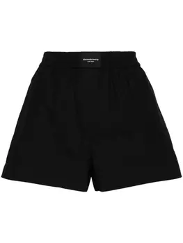 Alexander Wang шорты-боксеры с нашивкой-логотипом, черный