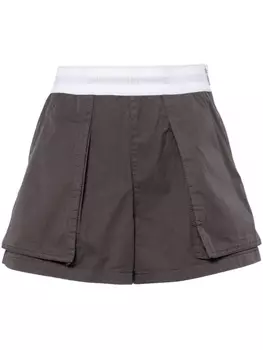 Alexander Wang шорты карго с завышенной талией, серый