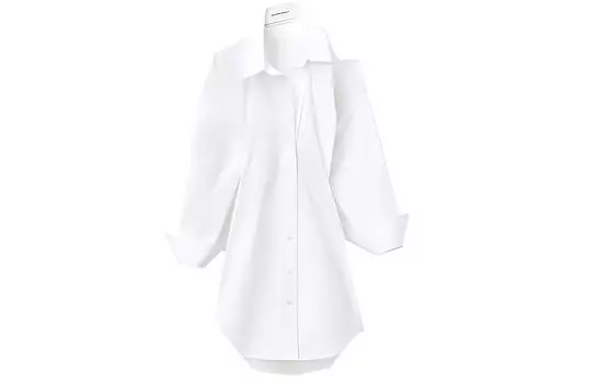 Alexander Wang SS22 Женское платье с длинными рукавами, белое