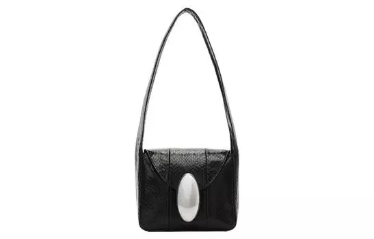 Alexander Wang Сумка-хобо из кожи водяной змеи с кожаной сумкой, женская, черная