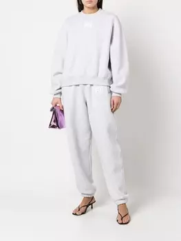 Alexander Wang толстовка с логотипом, серый