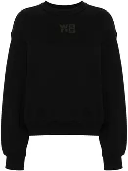 Alexander Wang толстовка с тисненым логотипом, черный