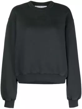Alexander Wang толстовка с тисненым логотипом, серый