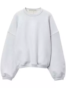 Alexander Wang толстовка с тисненым логотипом, серый