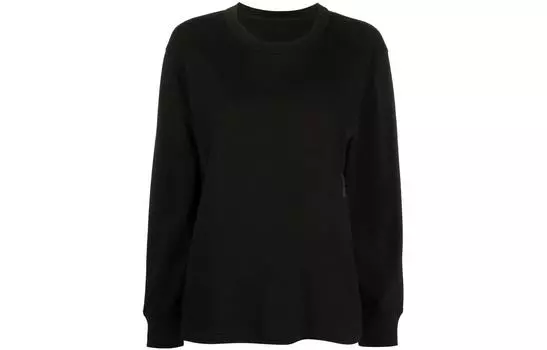 Alexander Wang Толстовка T By Essential Puff с логотипом и длинными рукавами, черная