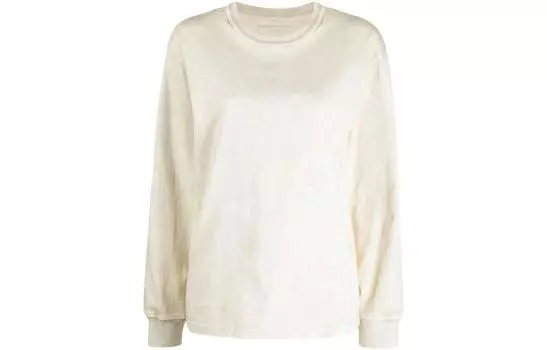 Alexander Wang Толстовка T By Puff Logo Bound Neck Essential Jersey Ls Tee Ice Grey