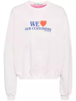 Alexander Wang толстовка We Love Our Customers, розовый